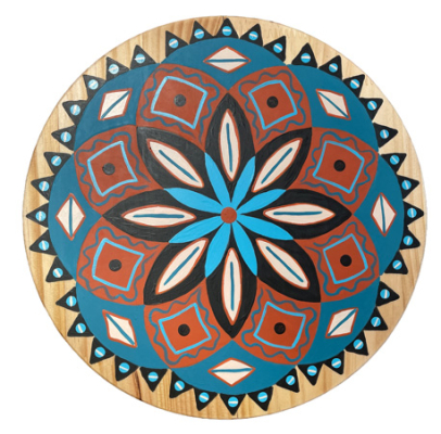 July Mandala on a Lazy Susan by Robin