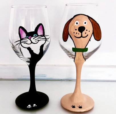 Paint Wine Glasses with Judy Butler