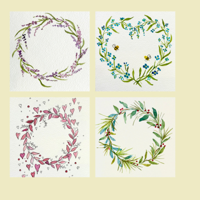 Fun With Watercolor - Wreaths with Judy Butler