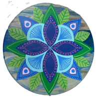 August Mandala on a Lazy Susan by Robin