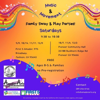 Family Sway & Play Parties-pioneer Community Hall